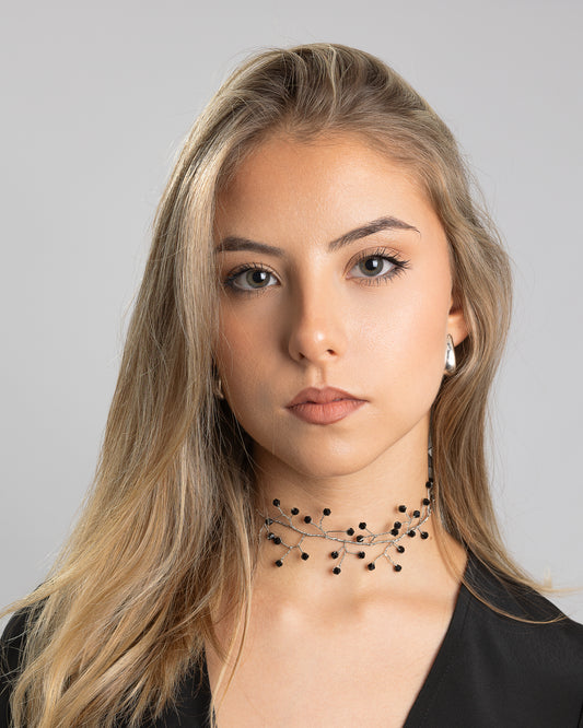 Chocker ramillete negro